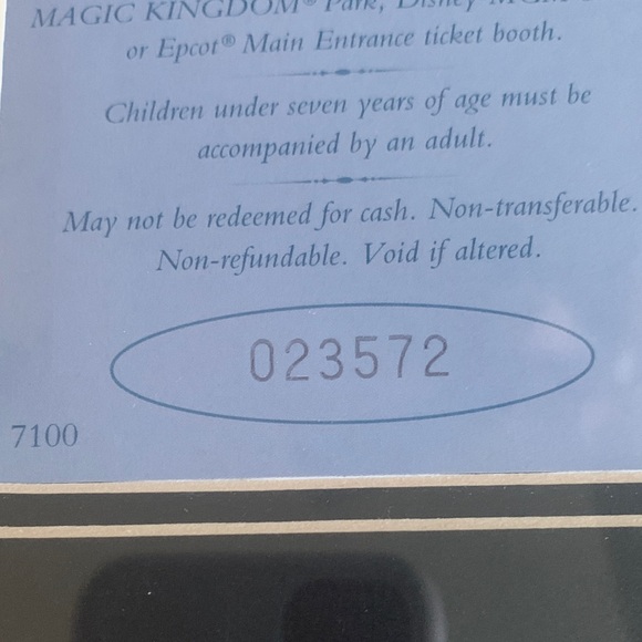 Walt Disney World Framed 25th Anniversary Ticket with Classic Characters - Picture 5 of 8